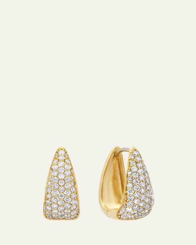 Mini Elongated Teardrop Huggie Earrings